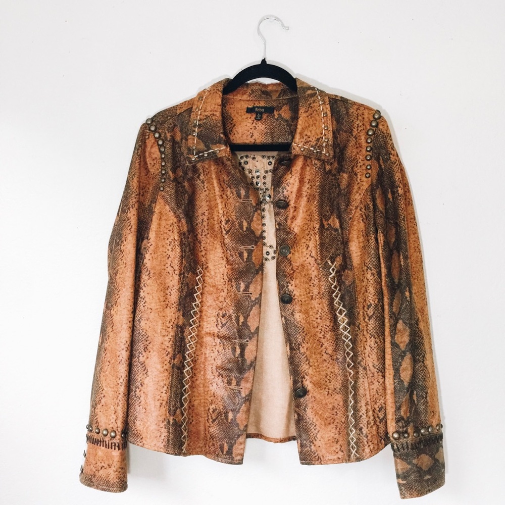 Reba Studded Jacket•Cross Detail